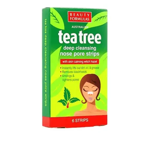 Beauty Formulas Nose Pore Strips Tea Tree 6pcs