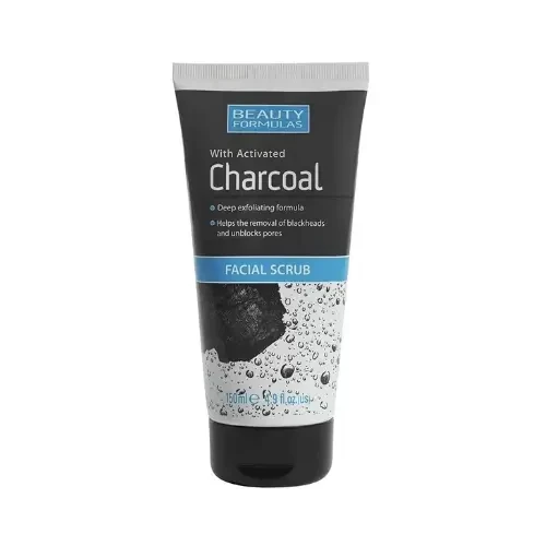 Beauty Formulas Activated Charcoal Facial Scrub 150ml