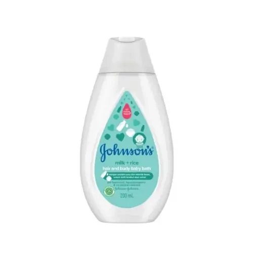 Johnsons Milk + Rice Hair And Body Baby Bath 200ml