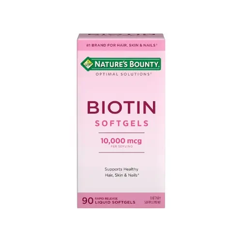Nature’s Bounty Biotin 10,000 mcg – Hair, Skin & Nails, 90 Softgels