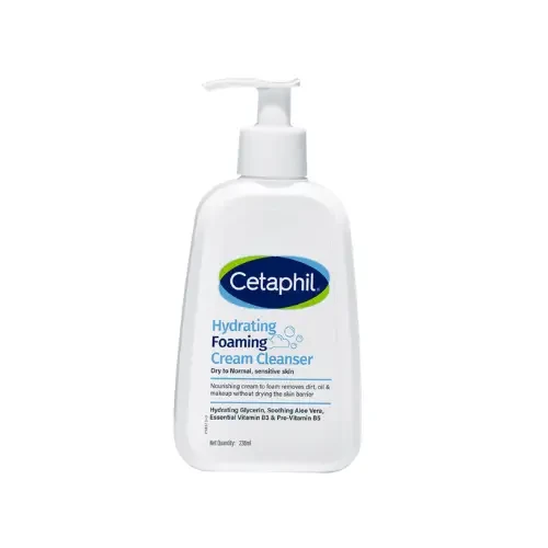Cetaphil Hydrating Foaming Cream Cleanser for Dry to Normal Sensitive Skin 236ml