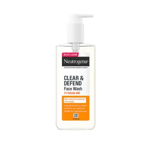 Neutrogena Clear & Defend 2% Salicylic Acid Face Wash 200ml