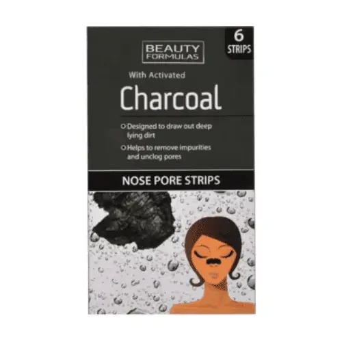 Beauty Formulas Nose Pore Strips Charcoal 6pcs