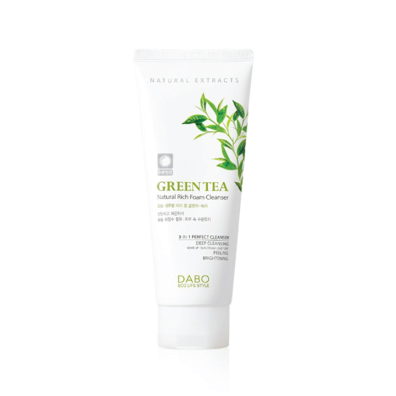 Dabo Natural Rich Foam Cleanser Green Tea 180ml